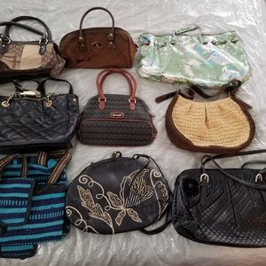 Assorted handbags
